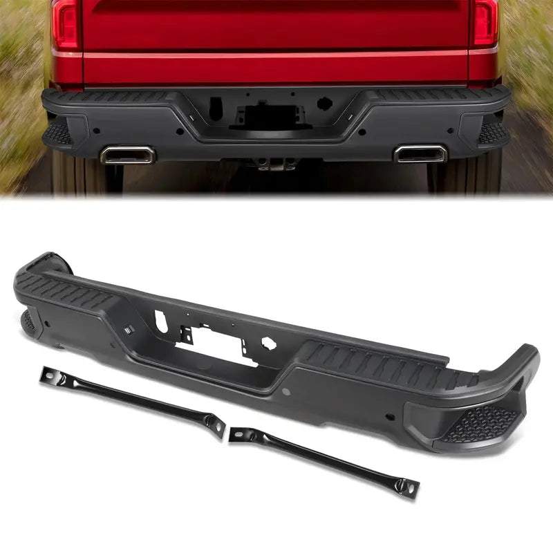 Chevrolet/GMC Silverado & Sierra 1500 Rear Bumper  Exhaust Cutouts + Parking Sensor Holes (20192023)