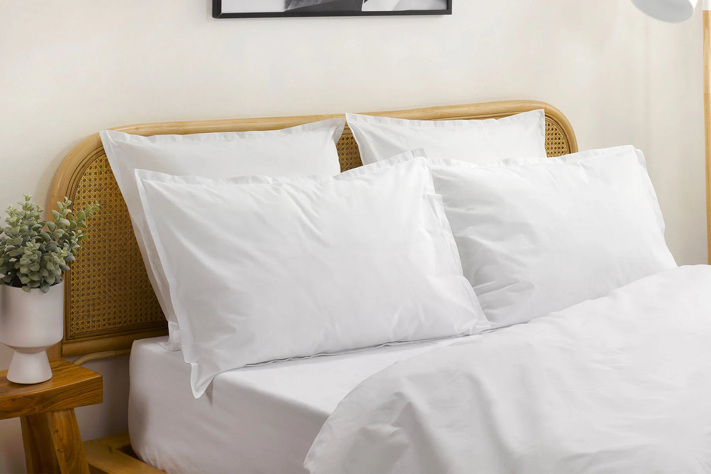Taie d'oreiller x2 percale de coton