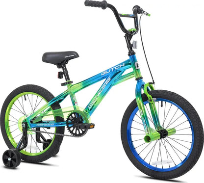 Genesis Glitch Boy 18-Inch BMX Bike  Blue & Green Youth Model