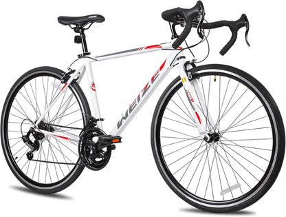 WEIZE 700C Road Bike  14-Speed Commuter Bicycle with Drop Handlebars and Caliper Brakes