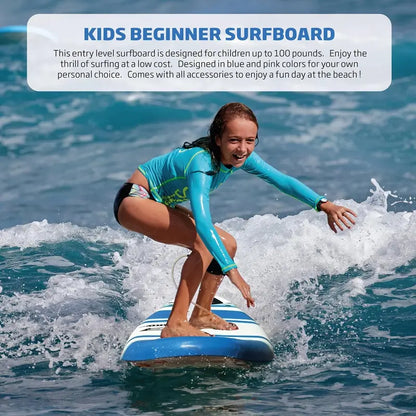 6-Foot Soft Foam Surfboard Set  Includes 3 Fins, Leash, Wood Stringers & Beginner-Friendly Stability