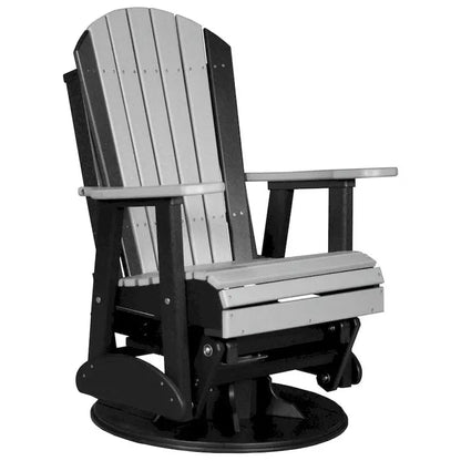 All-Weather Poly Lumber Adirondack Swivel Glider  Rust-Resistant Outdoor Seating