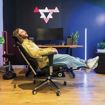 Chaise ergonomique de bureau - VERTEX en cuir reconstitué
