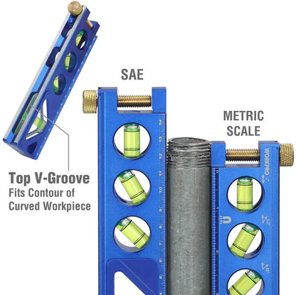 WORKPRO Aluminum Torpedo Level  6.5-Inch Precision Bubble Level for Contractors
