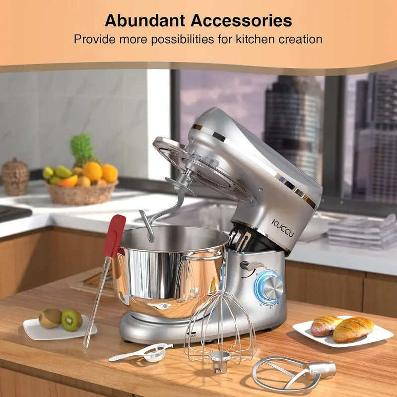 6.5-Quart 6-Speed Tilt-Head Stand Mixer — Heavy-Duty Kitchen Mixer with Dough Hook, Whisk, Beater & Egg Separator