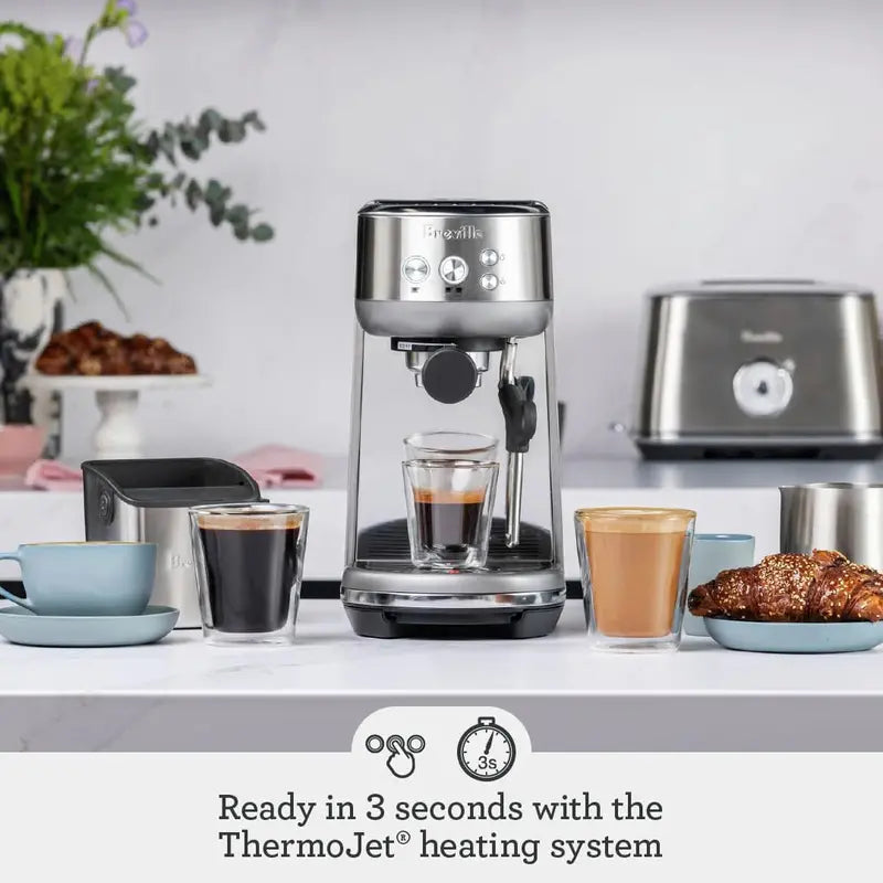 Breville Bambino BES450 Espresso Machine — Compact Brushed Stainless Steel Model