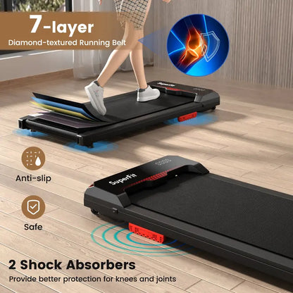 2.5HP Under-Desk Walking Pad  Compact Treadmill with Remote, 340 lb Capacity & Quiet Operation