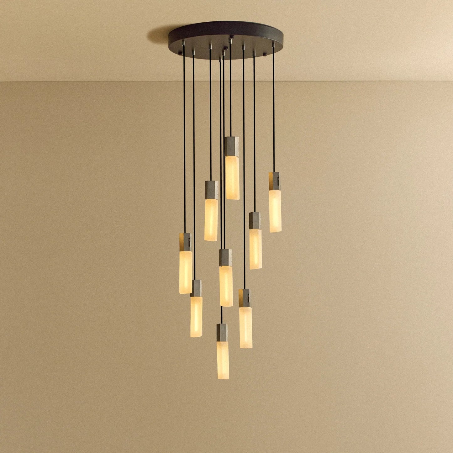Basalt Nine Pendant in Stainless Steel
