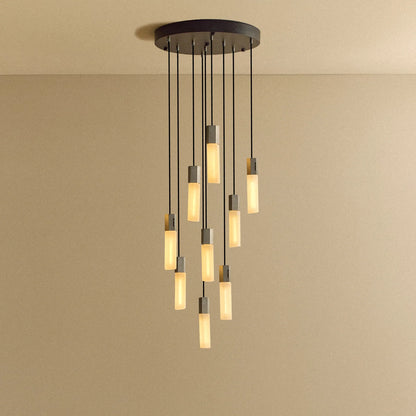 Basalt Nine Pendant in Stainless Steel