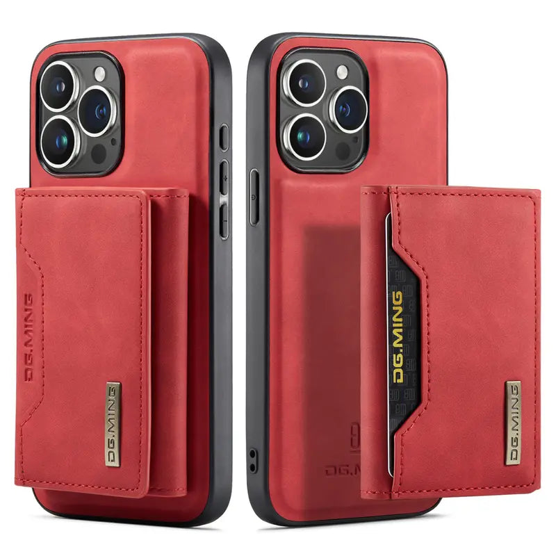 Executive Black Leather iPhone Wallet Case  Sleek, Functional & MagSafe Ready