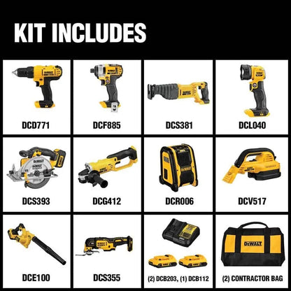 DEWALT 20V MAX 10-Piece Combo Kit  Brushless Drill, Impact Driver, LED Work Light & More