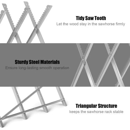 Portable Folding Sawhorse  Lightweight, Sturdy Support Stand for DIY Projects & On-Site Work
