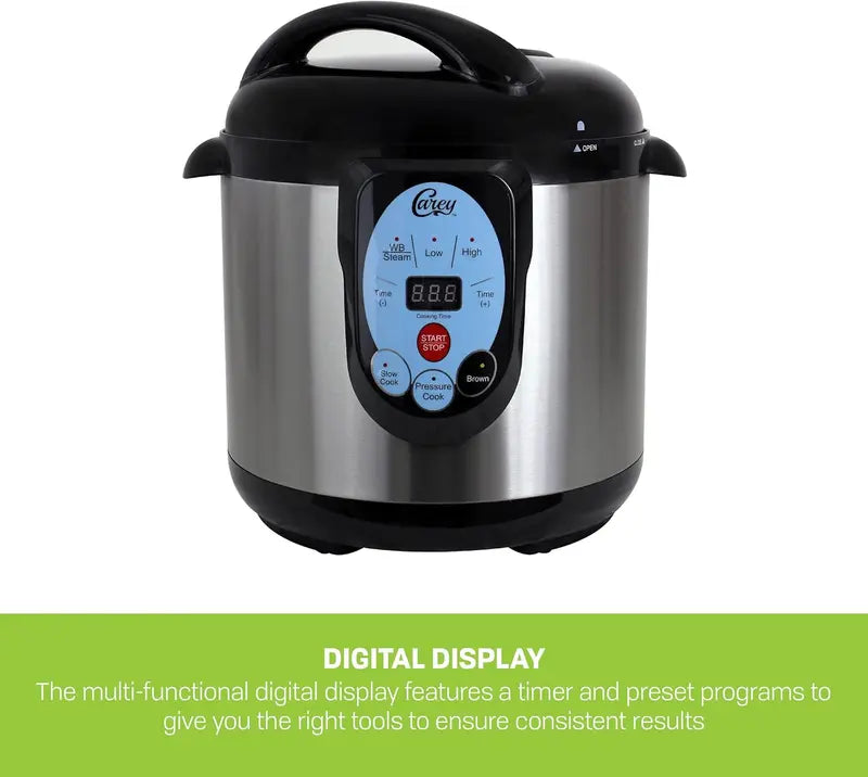CAREY DPC-9SS Smart Pressure Canner  9.5 Qt Stainless Steel Electric Canning & Cooking System