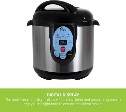CAREY DPC-9SS Smart Pressure Canner  9.5 Qt Stainless Steel Electric Canning & Cooking System