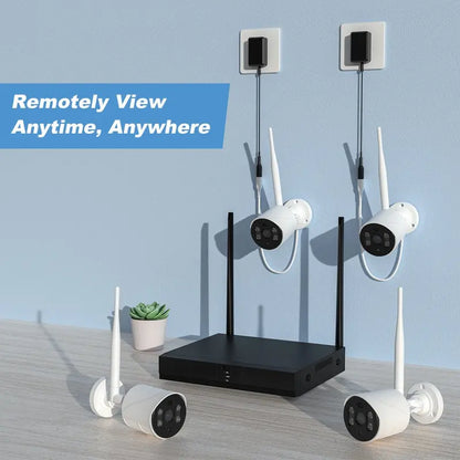Topvision 4Pcs Security Wired Camera System, 8CH 3MP NVR Home Security, 1080P IP Security Surveillance Cameras