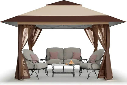 CROWN SHADES 13×13 ft Pop-Up Gazebo  Instant-Setup Outdoor Canopy Tent, Clearance Model