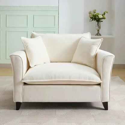 Extra-Large Chenille Armchair for Living Room Comfort