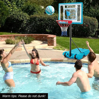 Poolside Outdoor Basketball Hoop with 3.84.4 FT Height Adjustment