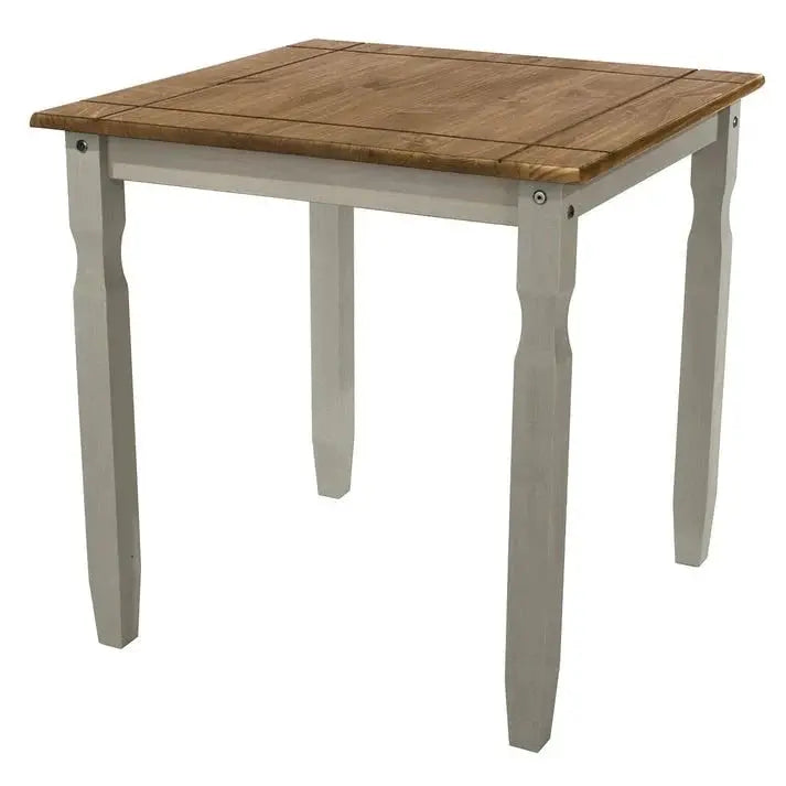 Corona Collection Solid Wood Dining Table  Rustic Modern Farmhouse Style Table