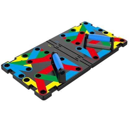 Color-Coded Adjustable Push-Up Board for Multi-Angle Home Fitness Training