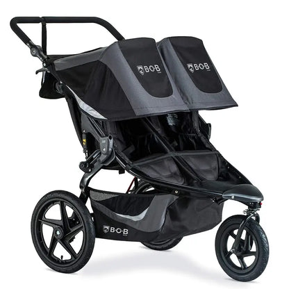 BOB Gear Revolution Flex 3.0 Duallie Stroller  Premium Double Jogging Stroller in Graphite Black