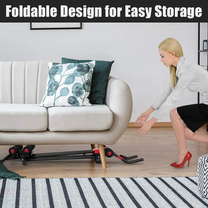 Foldable Vertical Ab Trainer for Targeted Core and Oblique Exercises