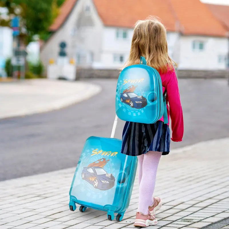 Toddler Travel Luggage Set  Navy 2-Piece Spinner Suitcase Bundle for Young Travelers