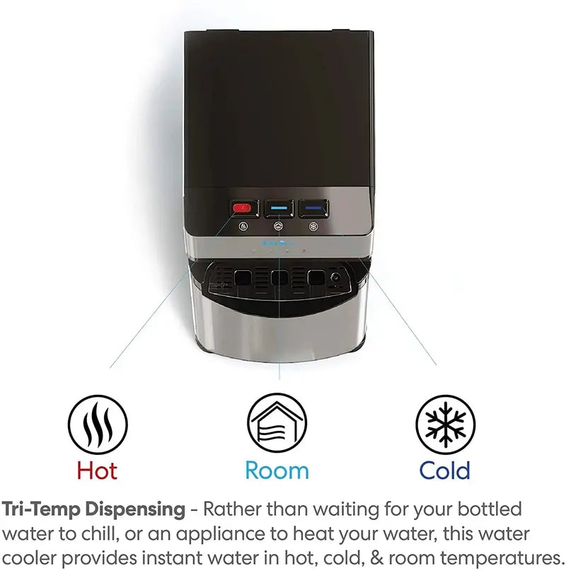 Brio Bottom-Loading Water Cooler with Three-Temperature Dispensing and Self-Cleaning Function