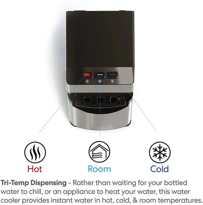 Brio Bottom-Loading Water Cooler with Three-Temperature Dispensing and Self-Cleaning Function
