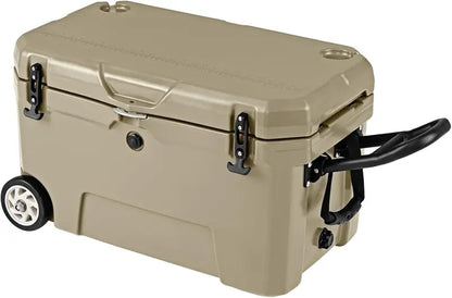 52-Quart Rolling Cooler with 6-Day Ice Retention  Smooth-Action Wheels, Pull Handle
