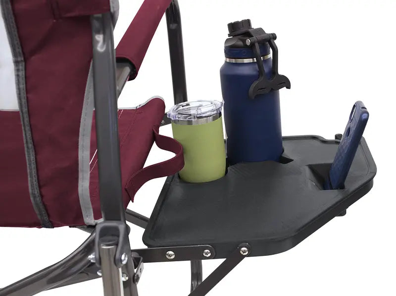 GCI Outdoor Freestyle Rocker XL Folding Rocking Chair  Portable Camping Chair with Side Table, 250 lb Capacity
