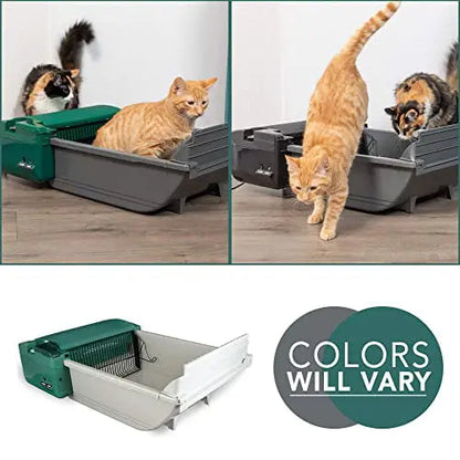 Pet Zone Smart Scoop Automatic Litter Box Value Pack, Self Cleaning Litter Box, Kitty Litter Box No Expensive Refills [ Auto Hands-Free Large Litter Box, Easy to Clean, Works w/ Clumping Cat Litter ]