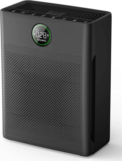 Large-Room Air Purifier  MOOKA Model for Homes up to 2200 sq. ft. with Washable Filter & Pet Hair Capture