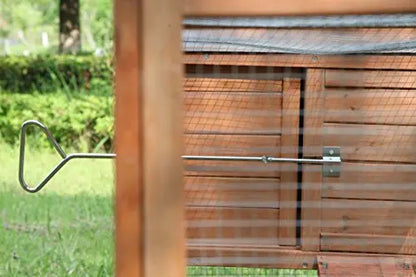 ECOLINEAR Outdoor 80  Wooden Chicken Coop Nest Box Hen House Poultry Pet Hutch Garden Backyard Cage