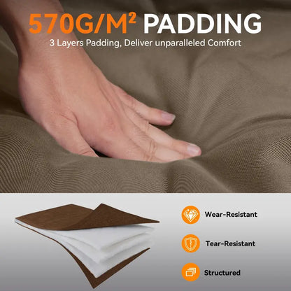 Low-Profile Double Camping Loveseat  High-Back Support, 800 lb Rating, Cup Holders & Carry Bag