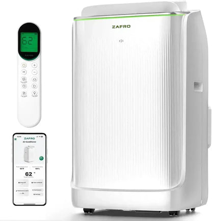 ZAFRO 8,000 BTU Portable Air Conditioner with 4-Mode Operation & Rapid Cooling