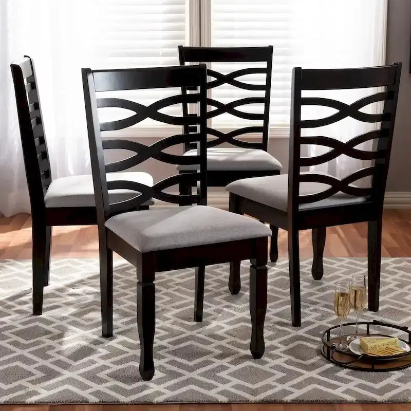 Modern Contemporary Dining Chair Set  4-Piece Stylish Seating Collection