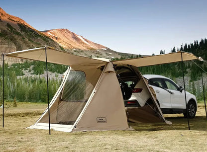 KAMPKEEPER Vehicle-Mounted Tailgate Awning Tent  Compact Shade & Shelter Solution for SUVs, Vans & Pickups