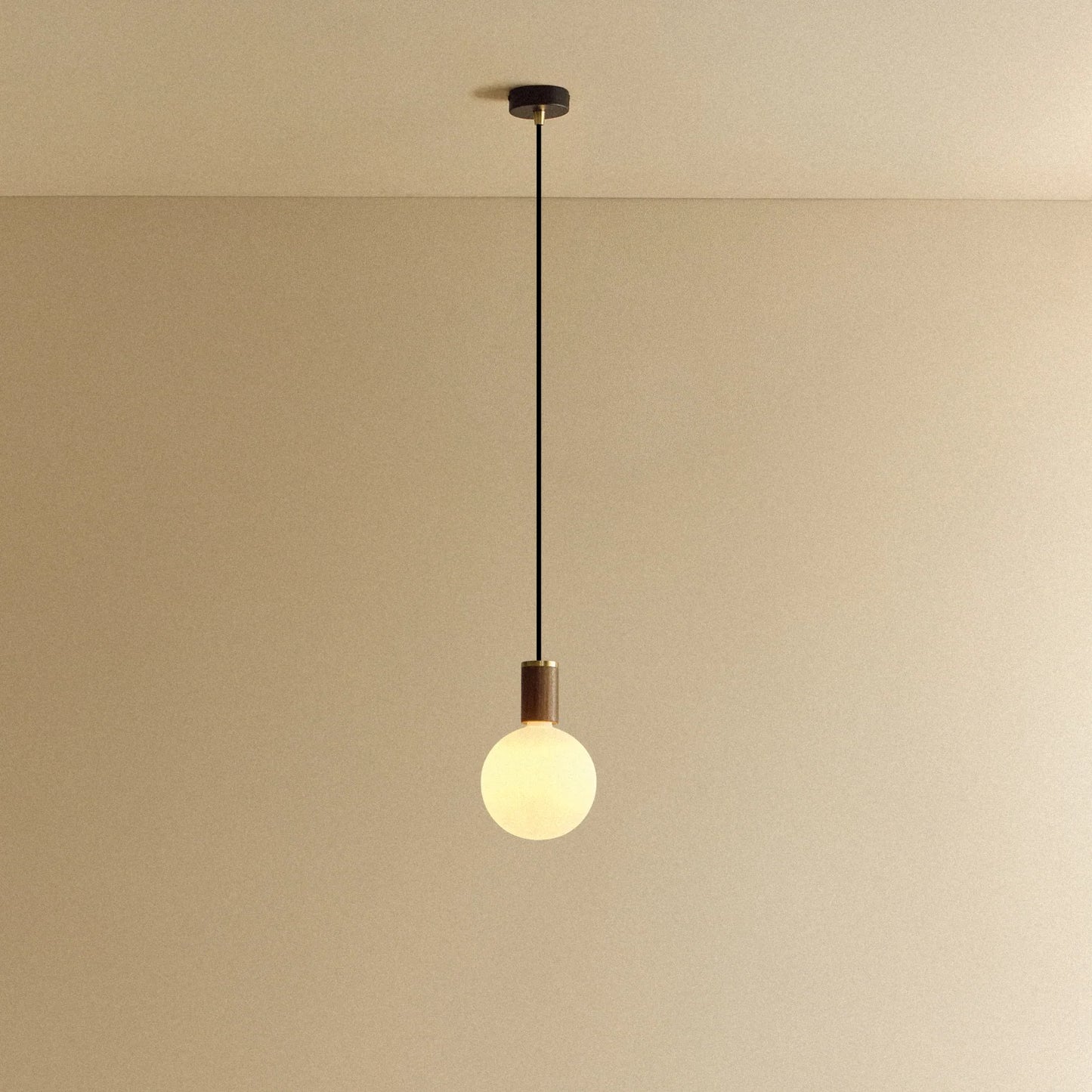 Sphere IV Pendant Light in Walnut