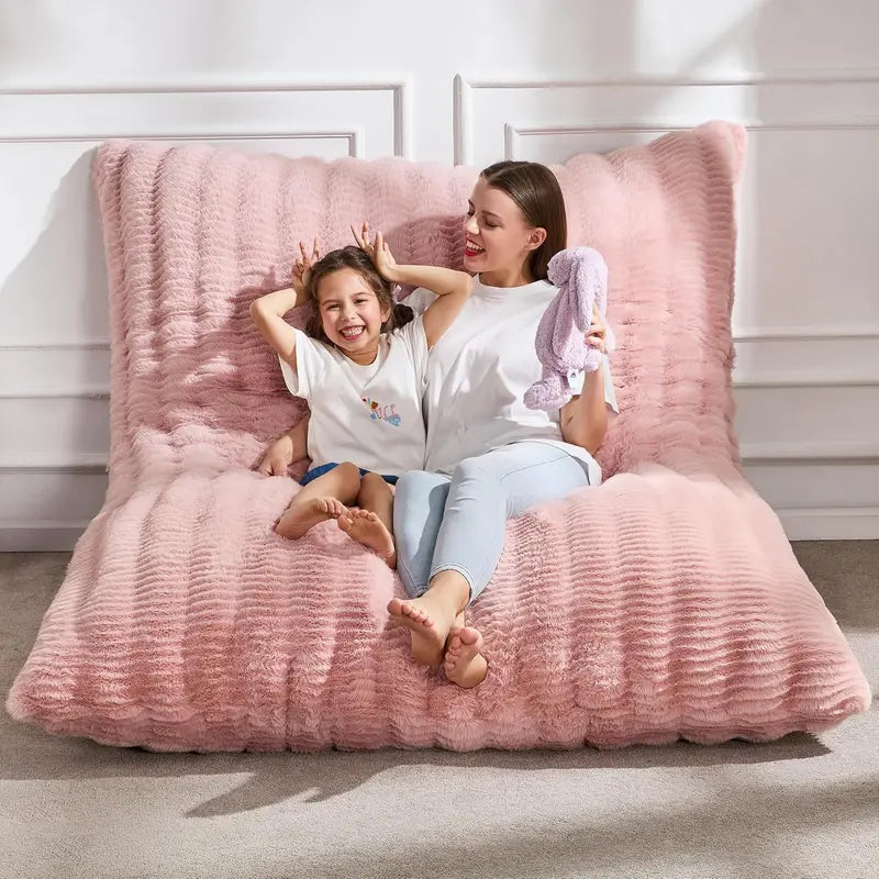 Hobestluk 3-in-1 Convertible Bean Bag  Floor Cushion, Lounger, or Seating Sofa