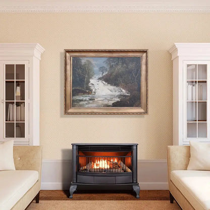 Procom QNSD250RT Vent-Free Dual-Fuel Stove  25,000 BTU Remote-Controlled Gas Heater in Matte Black