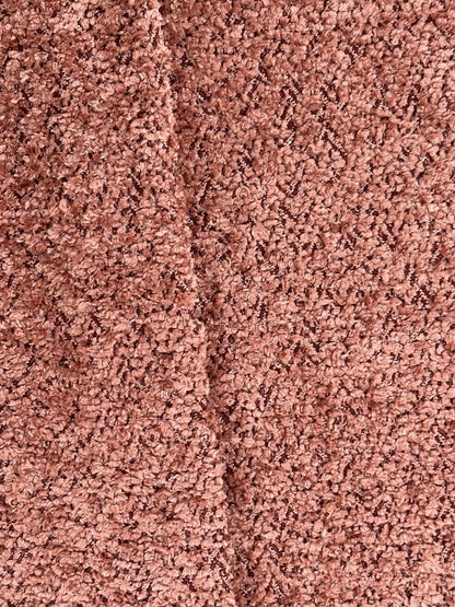 Pouf laine boucl e rose & bois Cam lia