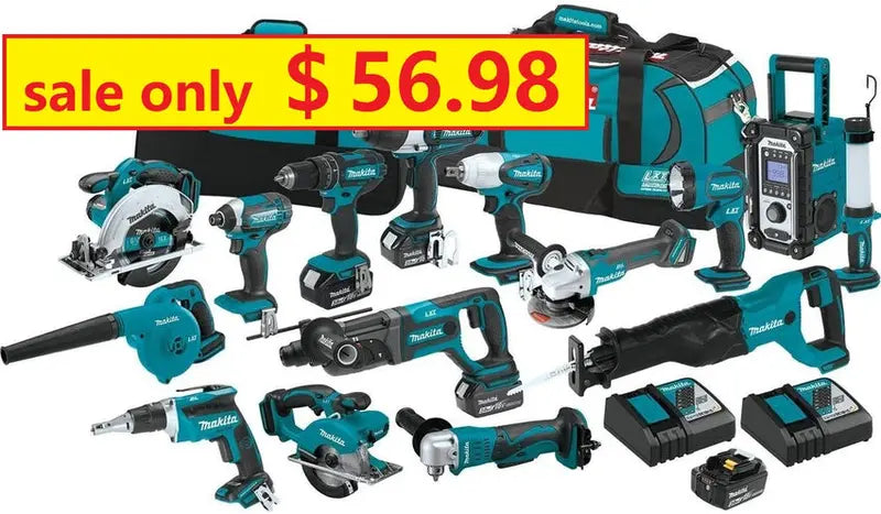 2025 15-Piece Professional Tool Combo Kit  Includes Fast-Charging Battery Pack & Multi-Function Accessories