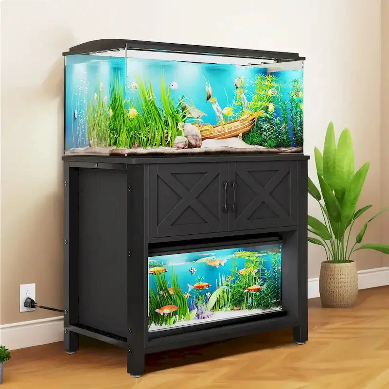Moasis Aquarium Stand  4050 Gallon Fish Tank Cabinet with Built-In Power Outlets