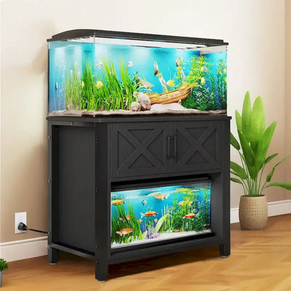 Moasis Aquarium Stand  4050 Gallon Fish Tank Cabinet with Built-In Power Outlets