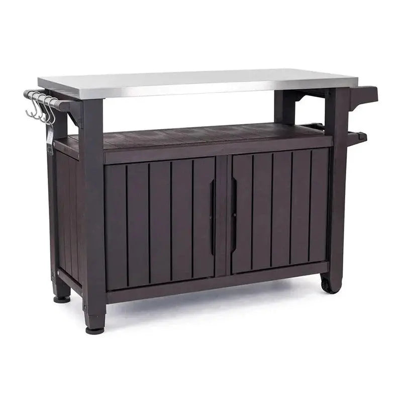 Portable Outdoor Folding Table with Integrated Storage Compartment