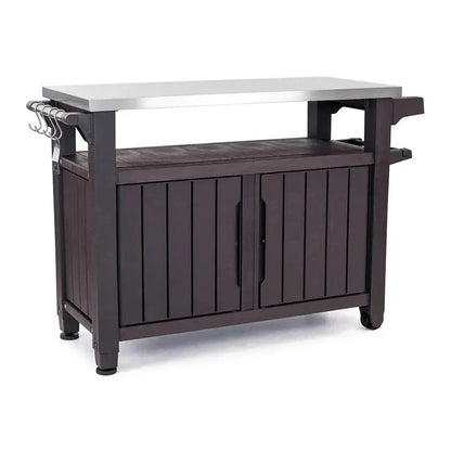 Portable Outdoor Folding Table with Integrated Storage Compartment
