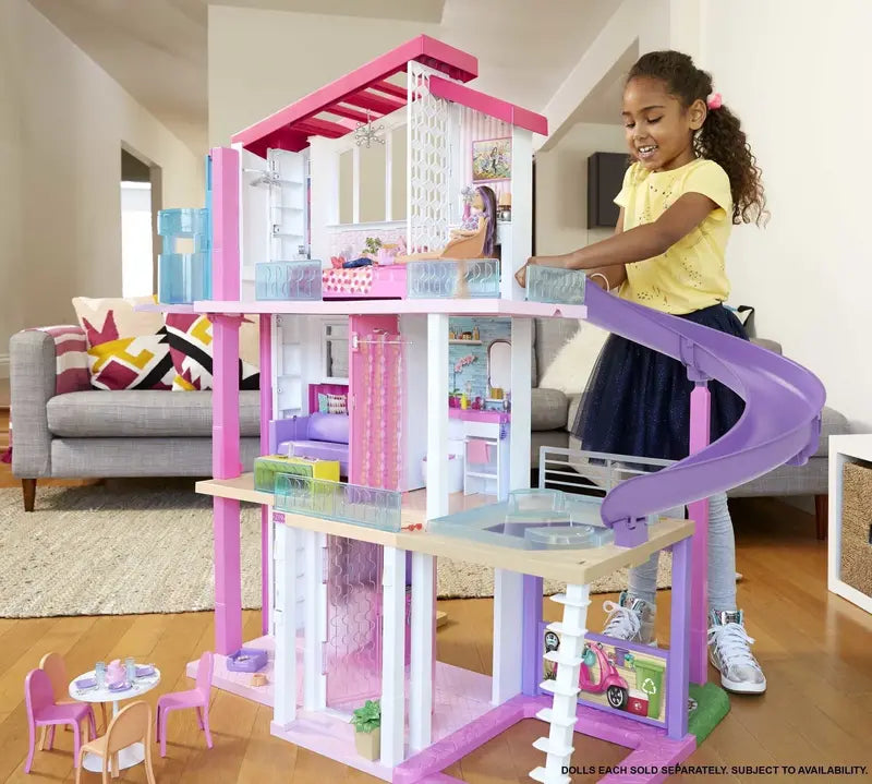 Barbie DreamHouse Dollhouse  3-Story Pool & Light Playset with Elevator and 70+ Accessories