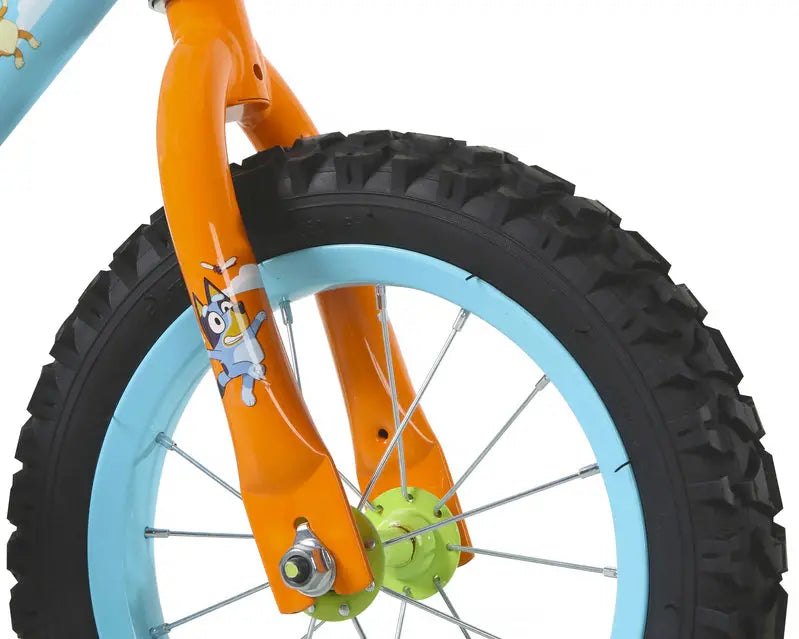 Bluey 12-Inch BMX Bike for Toddlers  Steel Frame Kids’ Bicycle with Coaster Brake, Training Wheels & Plush Carry Bag (Ages 35)