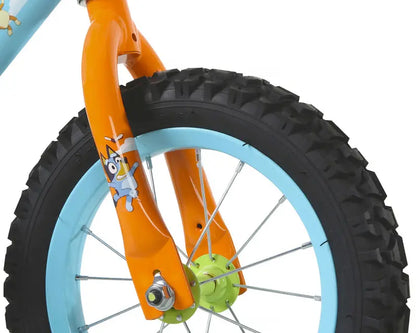 Bluey 12-Inch BMX Bike for Toddlers  Steel Frame Kids’ Bicycle with Coaster Brake, Training Wheels & Plush Carry Bag (Ages 35)